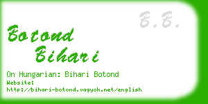 botond bihari business card